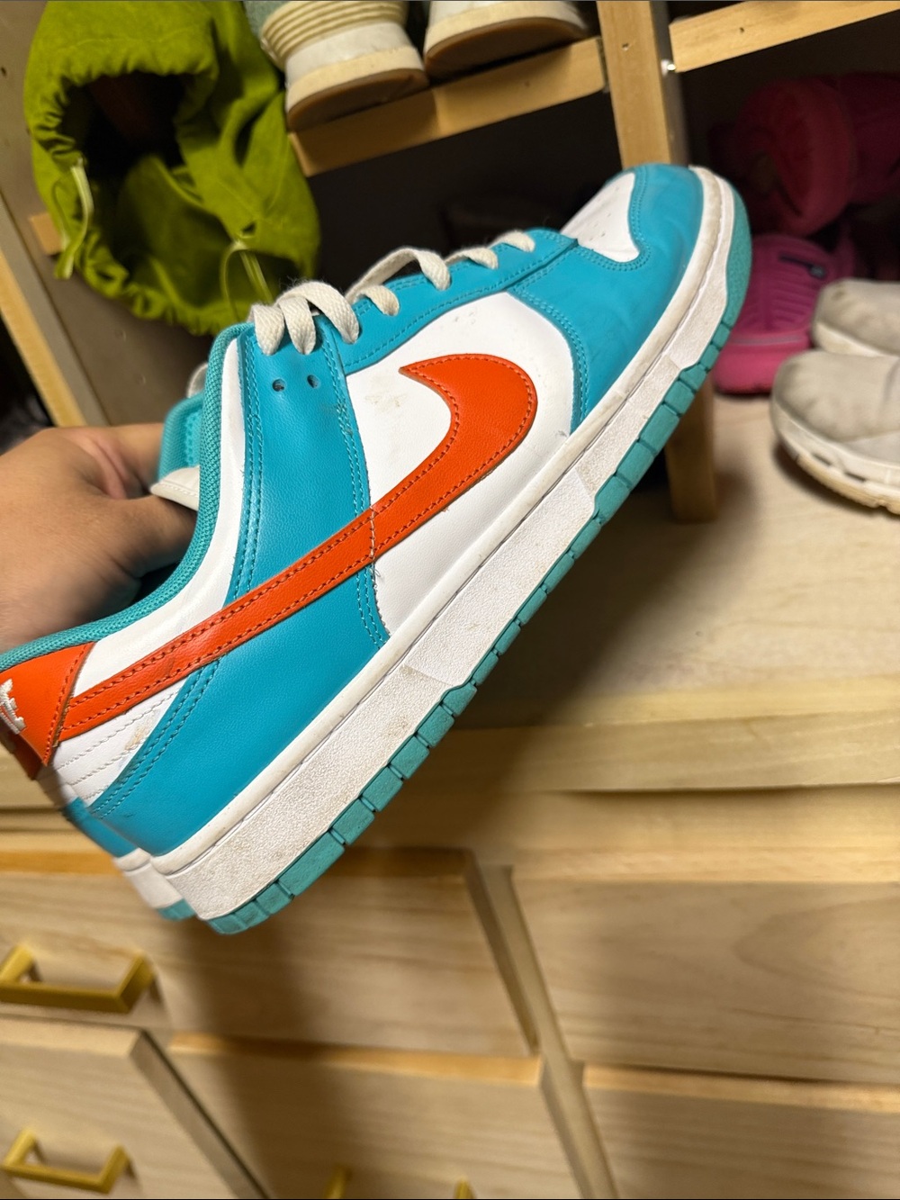 Nike Kids Blue & Orange Low-Top Sneakers